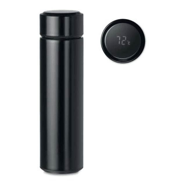 Bottle with touch thermometer