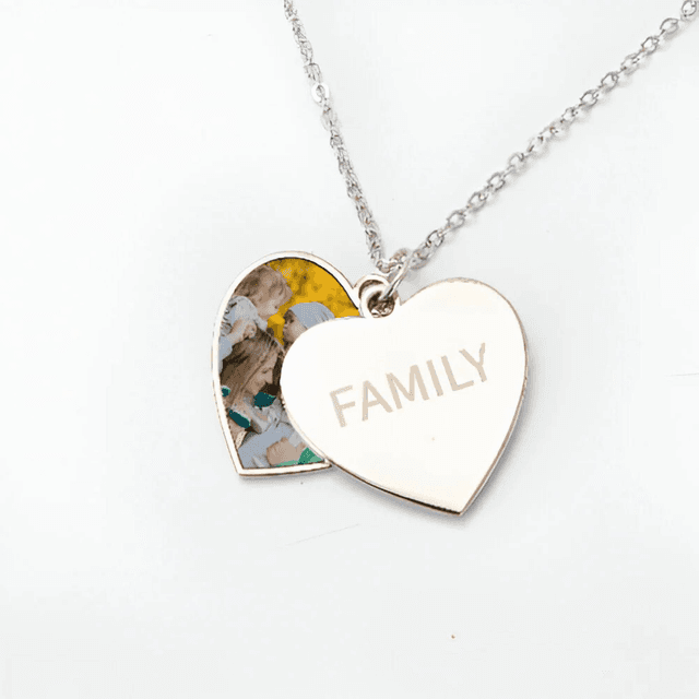 Heart Locket with Hidden Photo